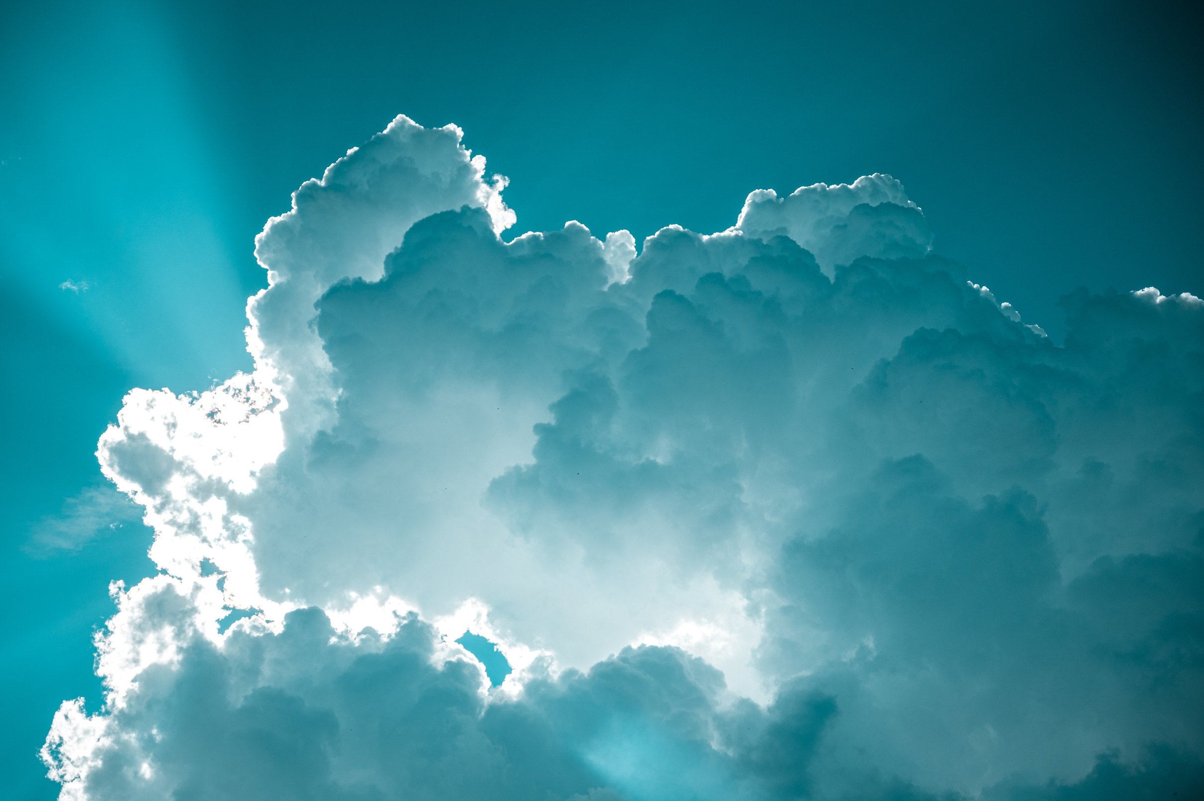 White Clouds and Blue Sky